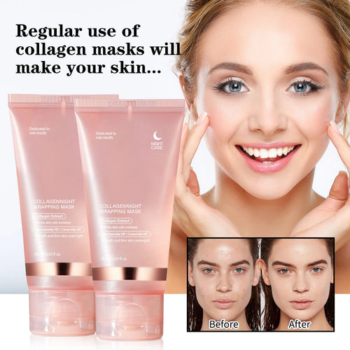 Overnight Collagen Wrapping Night Mask 75Ml - Intense Moisturizing Treatment for Firm, Radiant & Hydrated Skin by Morning.